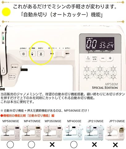 JANOME コンピュータミシン MP580MSEのレンタル