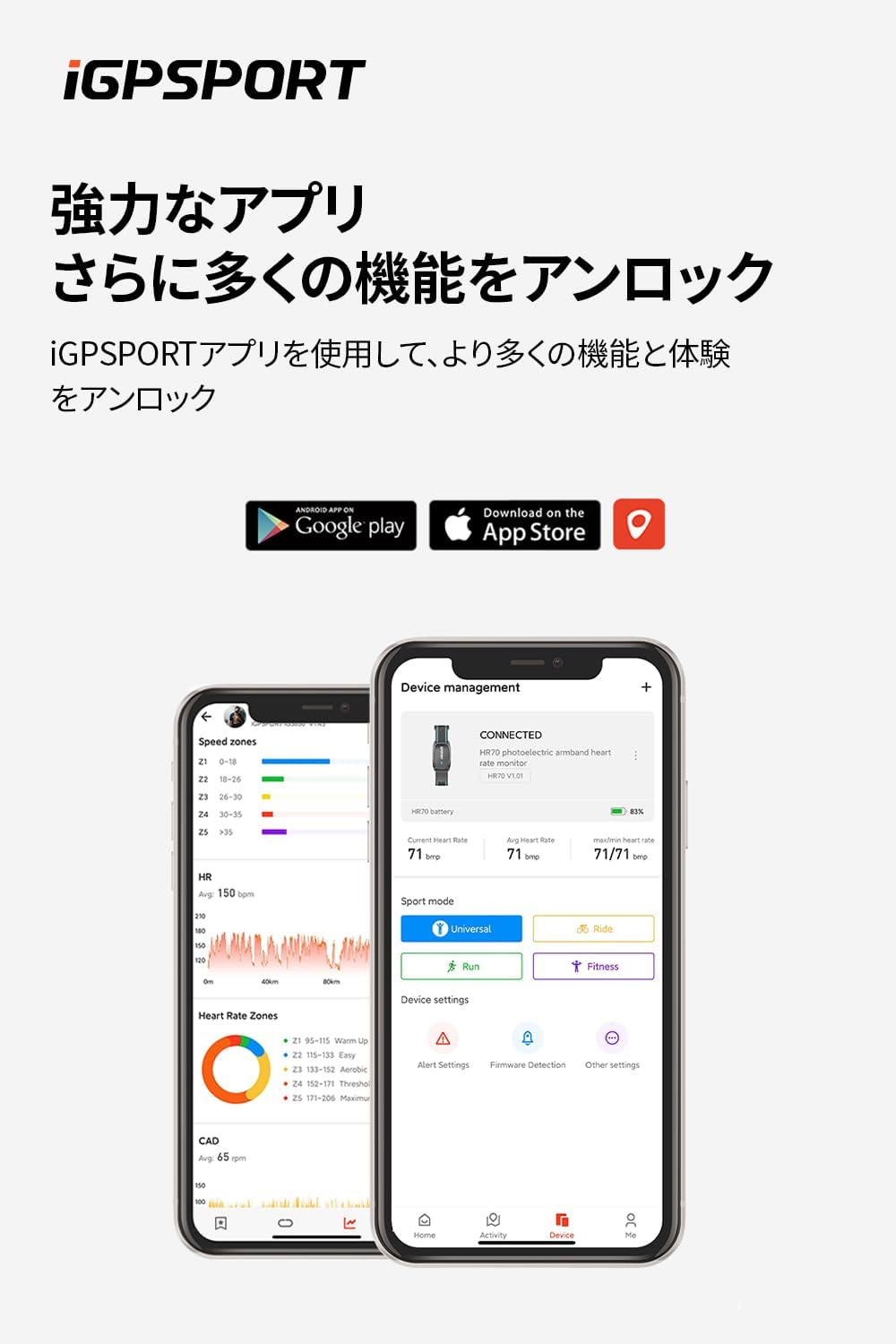 iGPSPORT 心拍計アームバンド HR70のレンタル