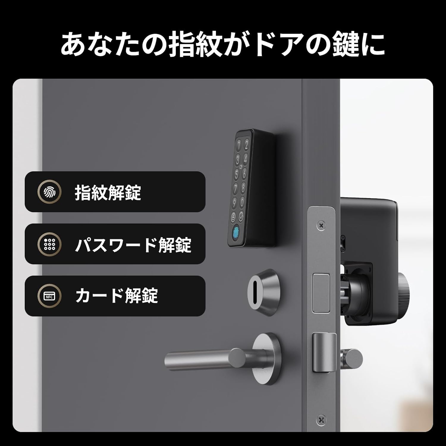 SwitchBot スマートロック プロ 指紋認証パッド 暗証番号のレンタル