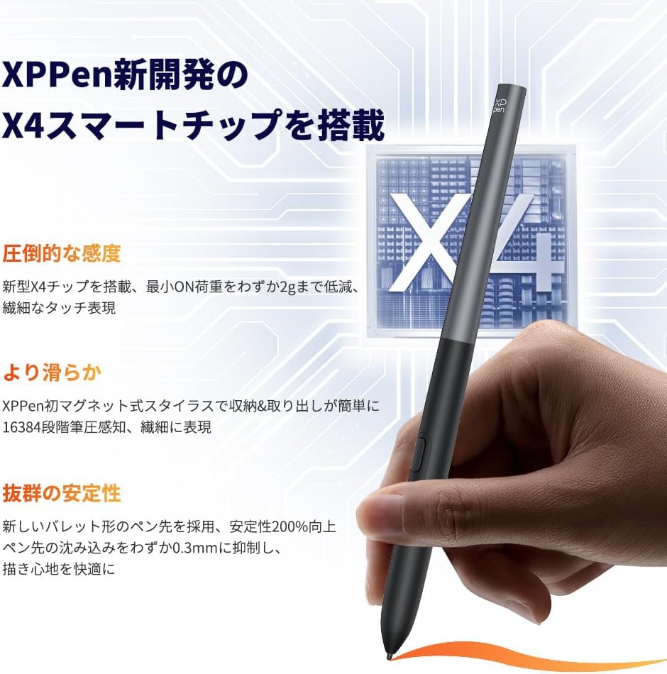 XPPen 液タブ Artist 12 3rd X4チップ搭載ペンのレンタル