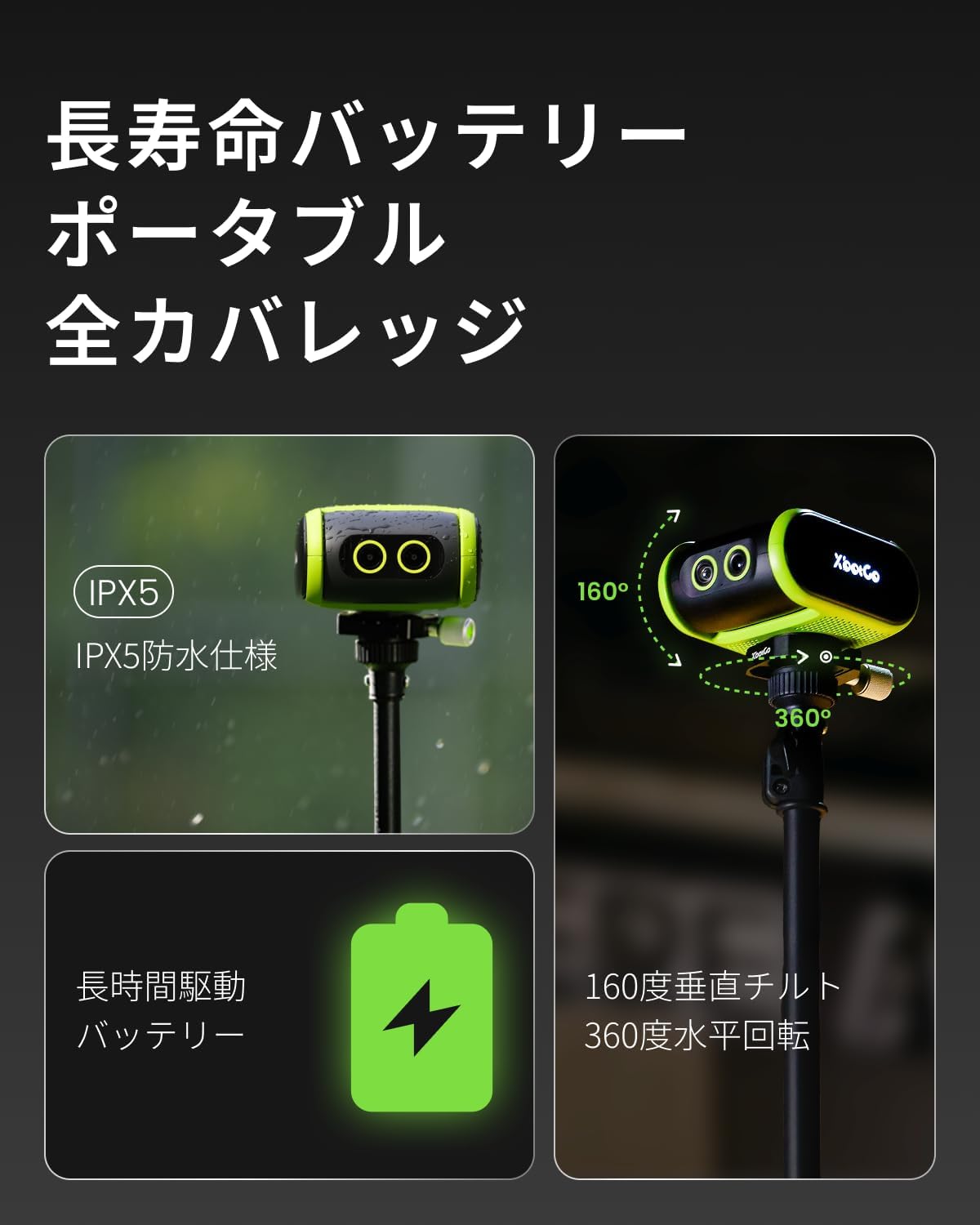 XbotGo Falcon 4K アクションカメラのレンタル