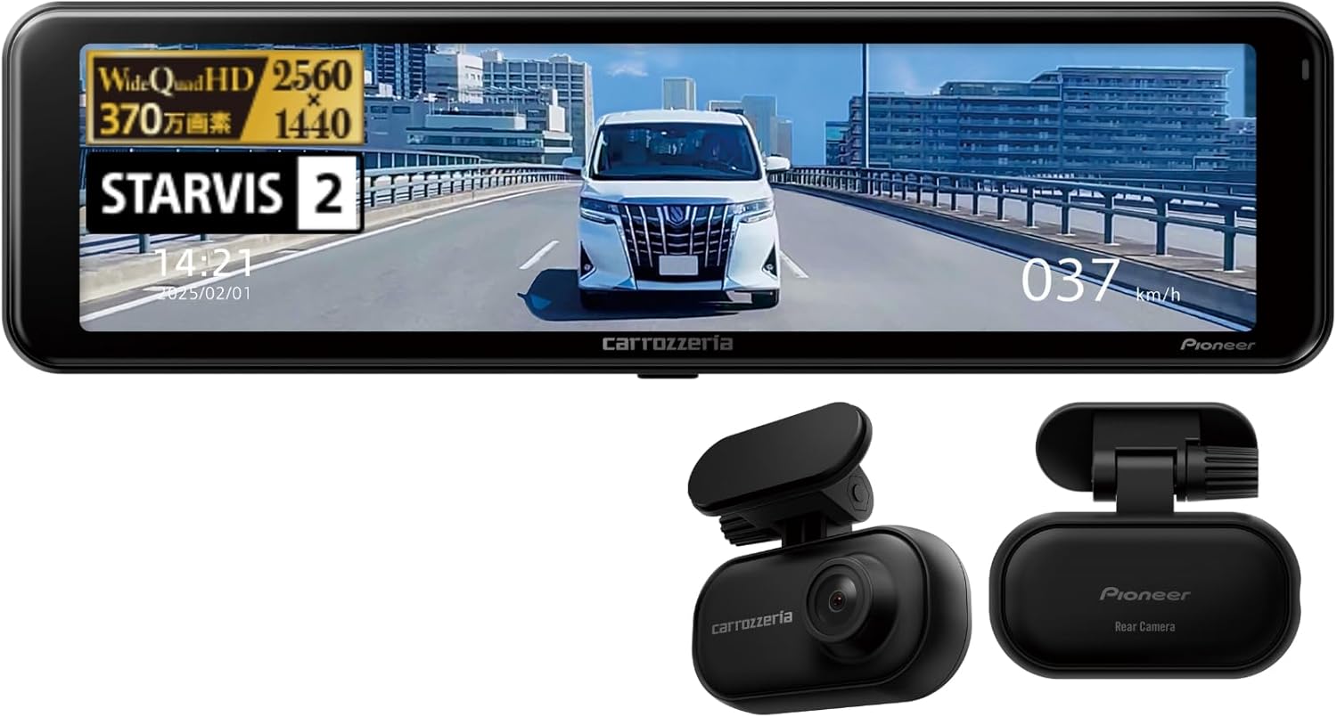 Pioneer ミラー型ドライブレコーダー VREC-MS700D microSD（32GB）付属のレンタル