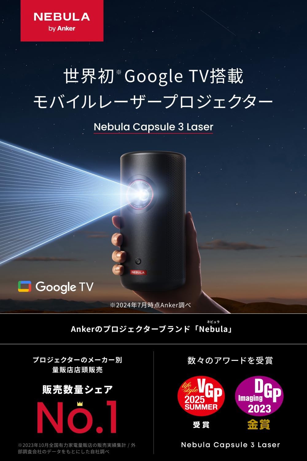 Anker Nebula Capsule 3 Laserのレンタル