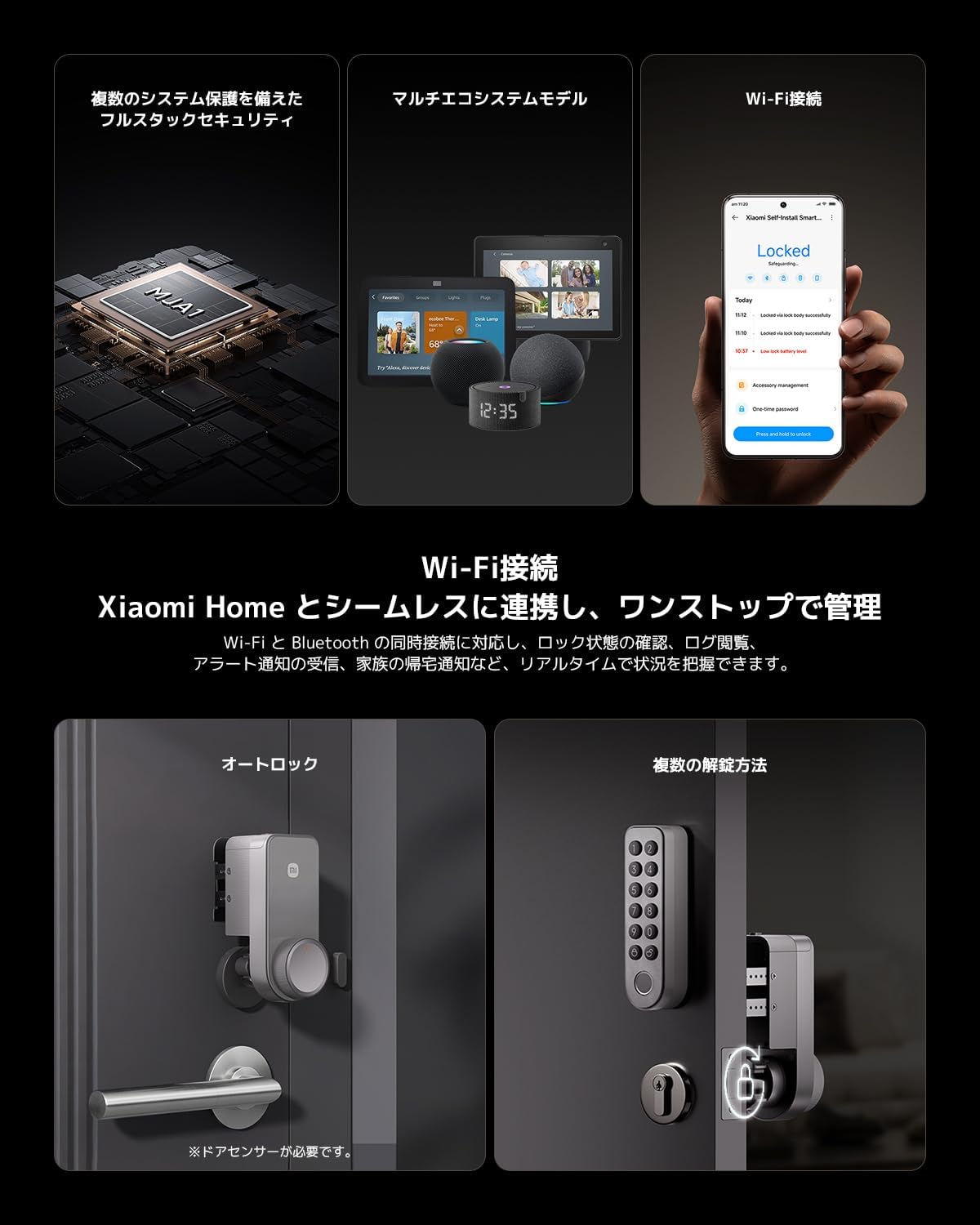 Xiaomi セルフインストールスマートロックのレンタル