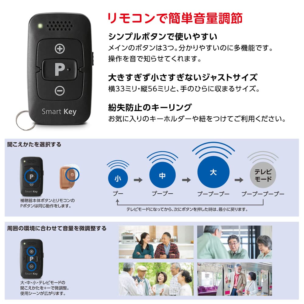オンキヨー デジタル耳あな型補聴器OHS-D31 音量調節リモコン付 電池10パック付のレンタル