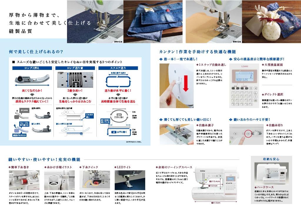 ブラザーコンピューターミシン LS800のレンタル