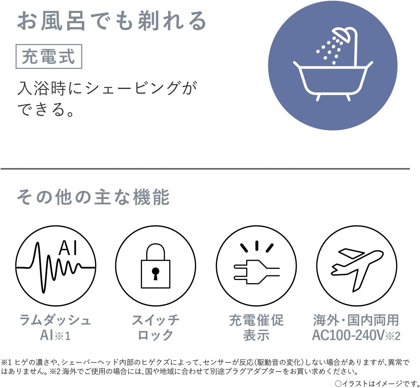 パナソニック ラムダッシュ スキンケアシェーバー 3枚刃 ES-MT22のレンタル