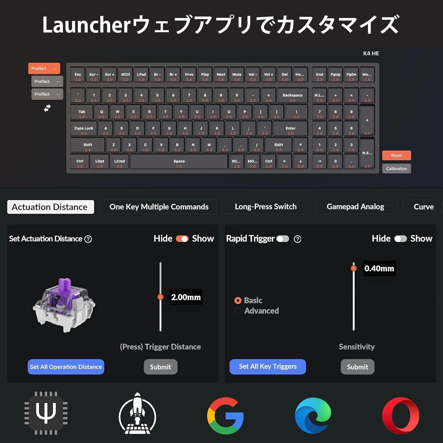 Keychron K4 HE カスタムキーボードのレンタル
