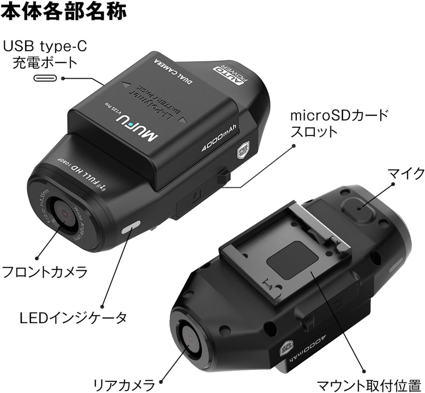 MAXWIN バイク用ドライブレコーダー MF-BDVR004Bのレンタル