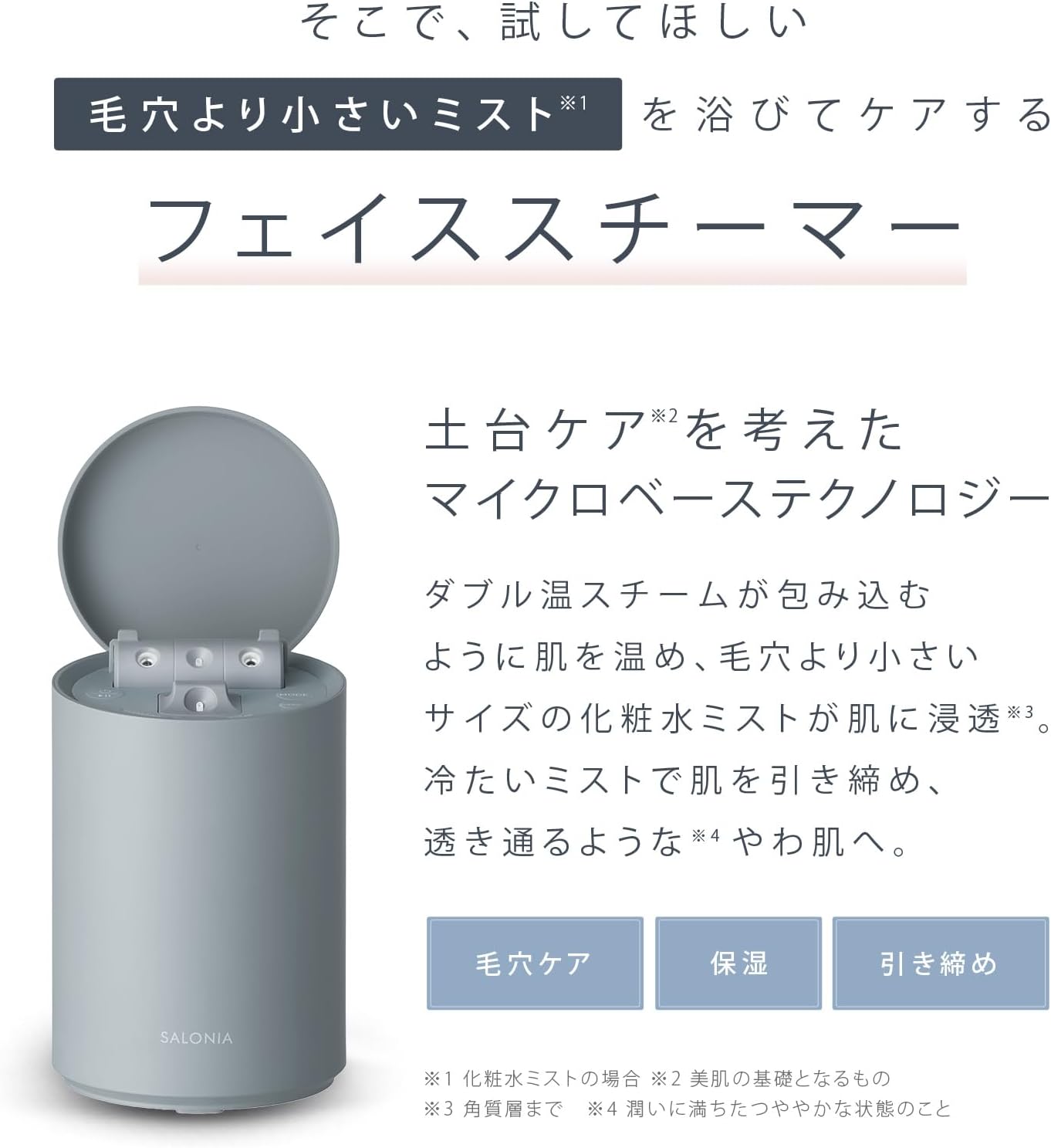 SALONIA フェイススチーマー SAL22207SLのレンタル