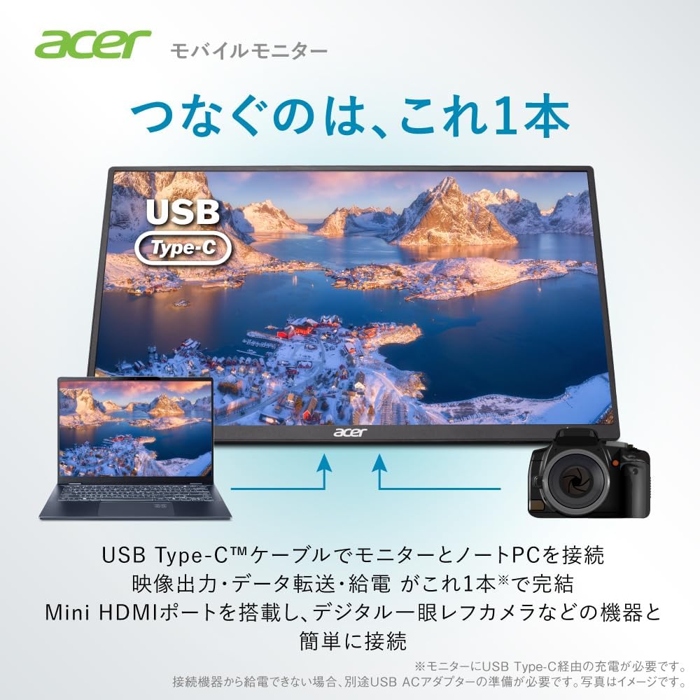 Acer 15.6インチ モバイルモニター PM161QJbmiuuxのレンタル