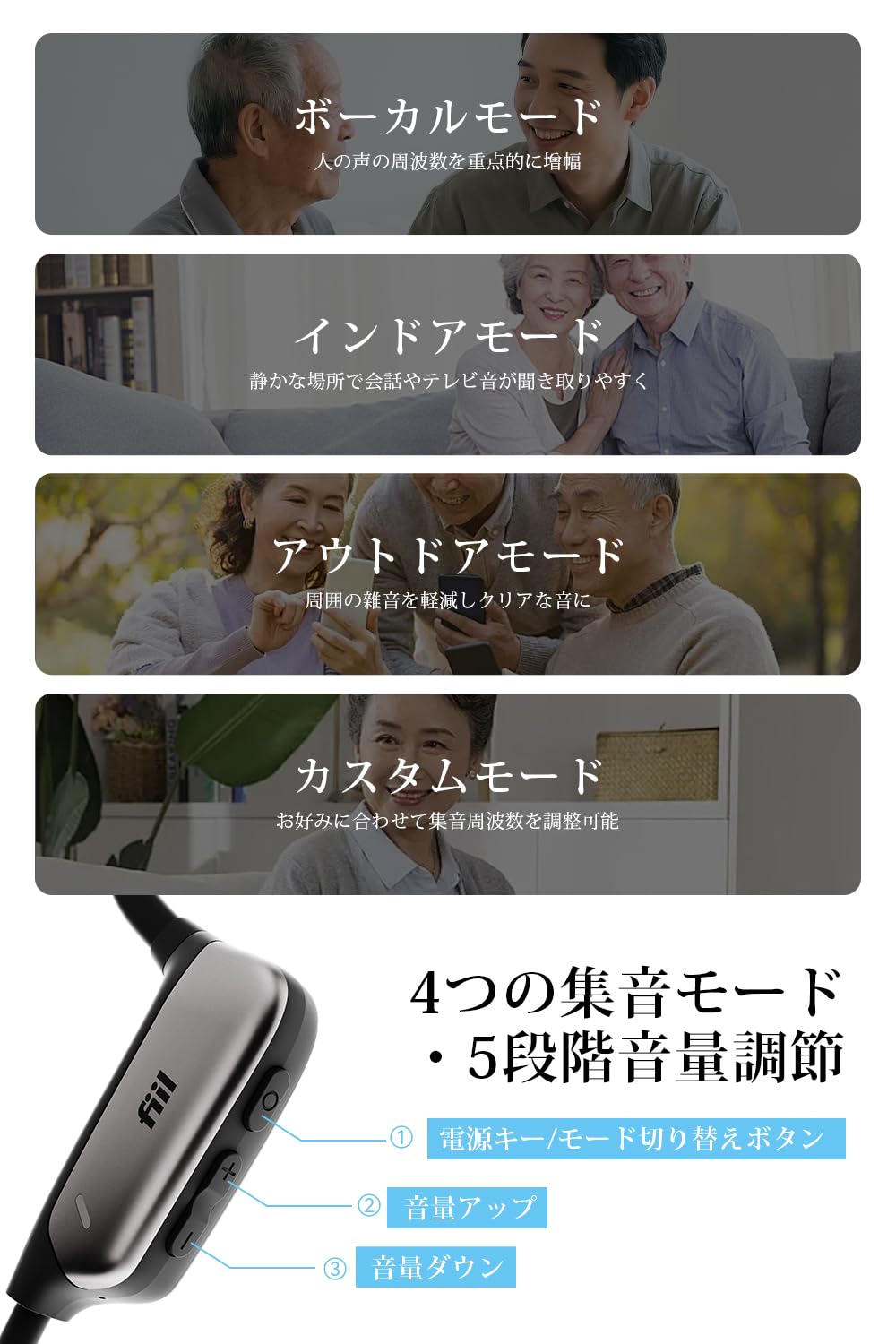 FIIL 骨伝導集音器のレンタル
