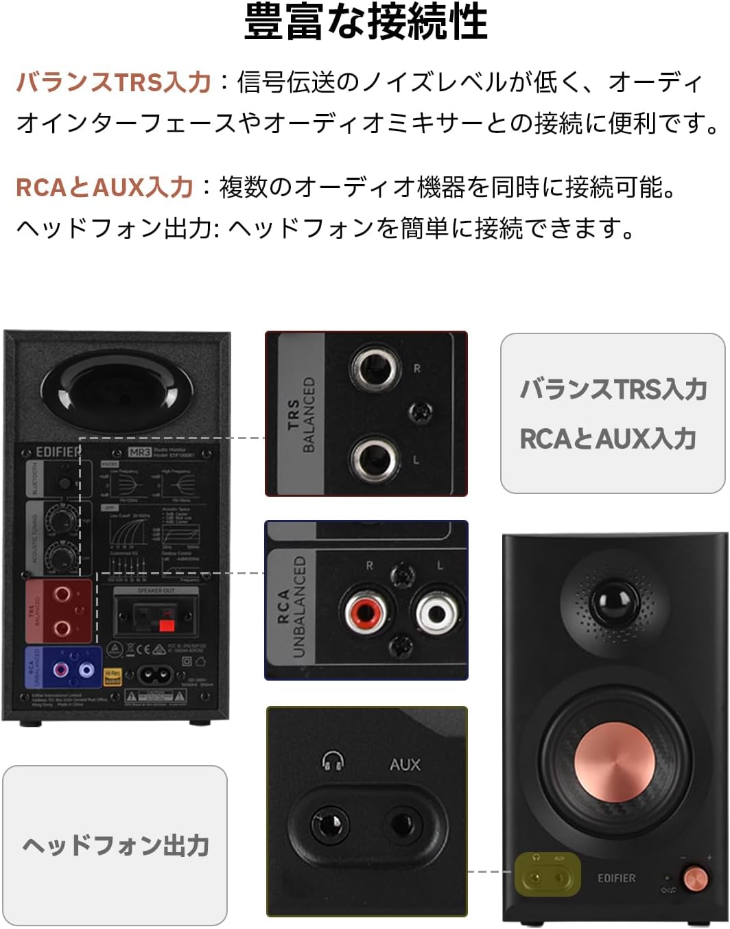 Edifier MR3 スピーカーのレンタル