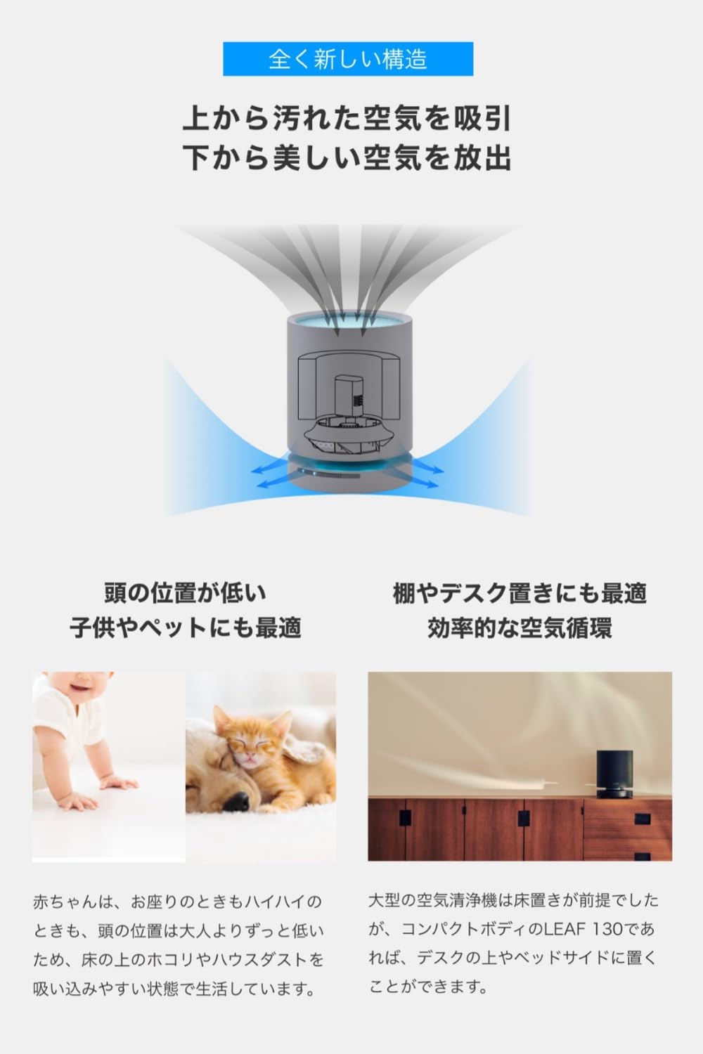 cado LEAF 130 空気清浄機のレンタル