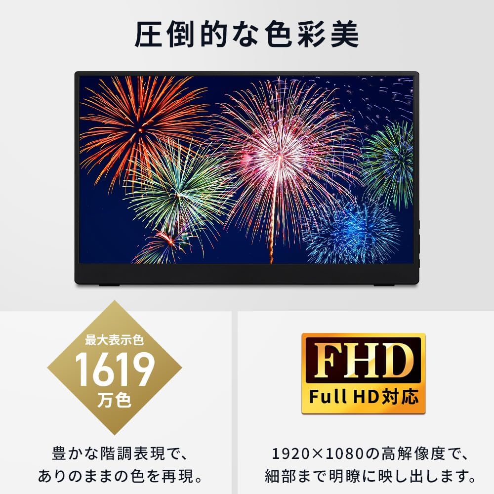 アイリスオーヤマ 15.6インチ モバイルモニター DP-FF164S-Bのレンタル
