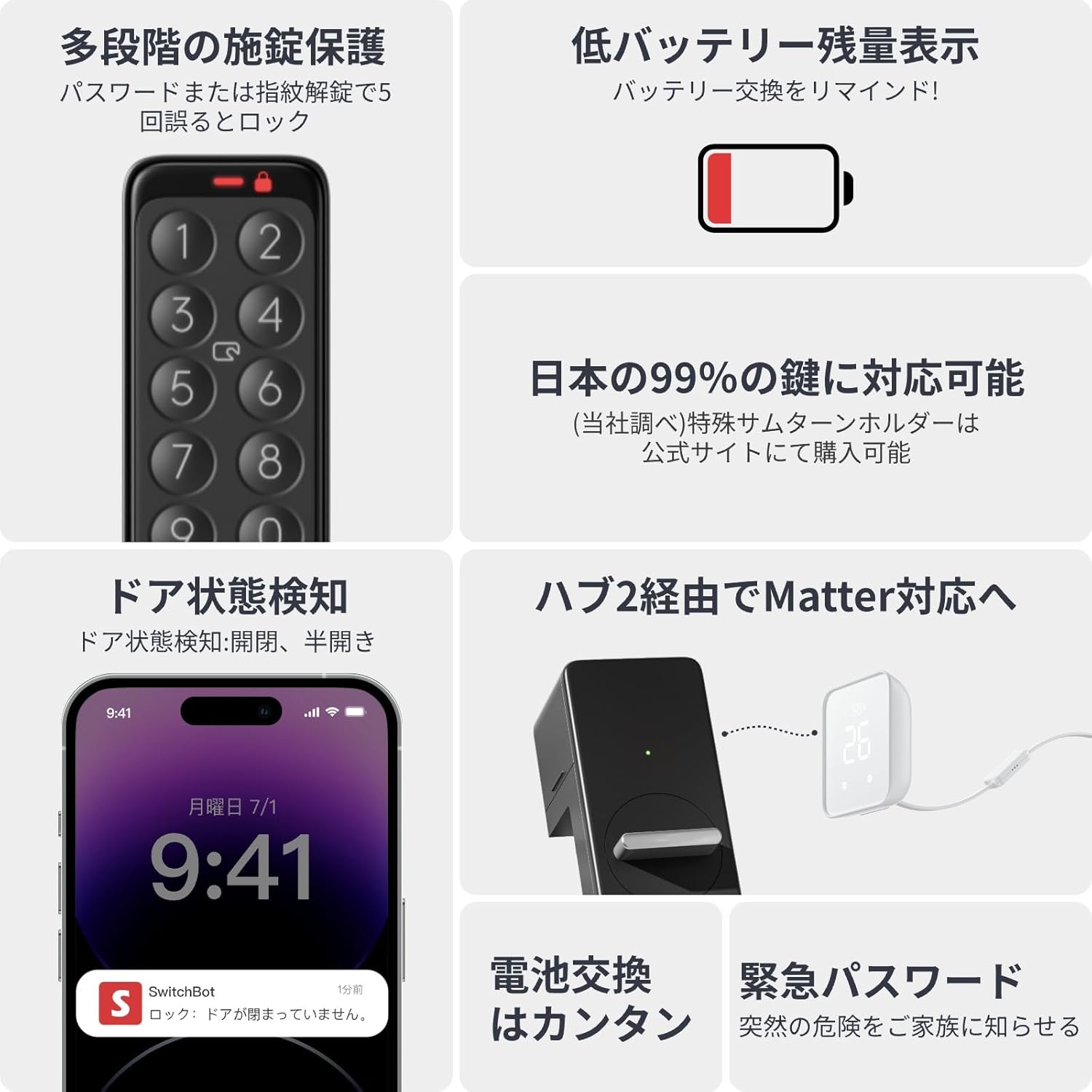 SwitchBot スマートロック 指紋認証パッドセットのレンタル