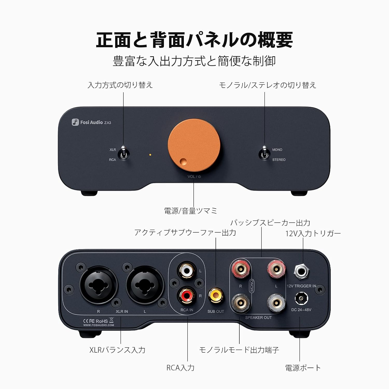 Fosi Audio ステレオアンプ ZA3のレンタル