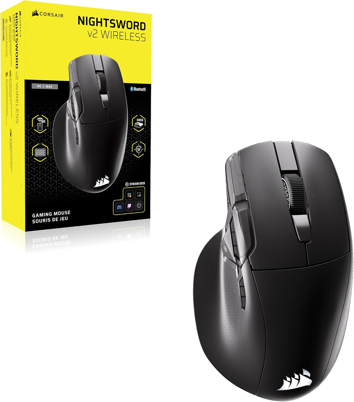 Corsair NIGHTSWORD v2 WIRELESS SD ゲーミングマウスのレンタル