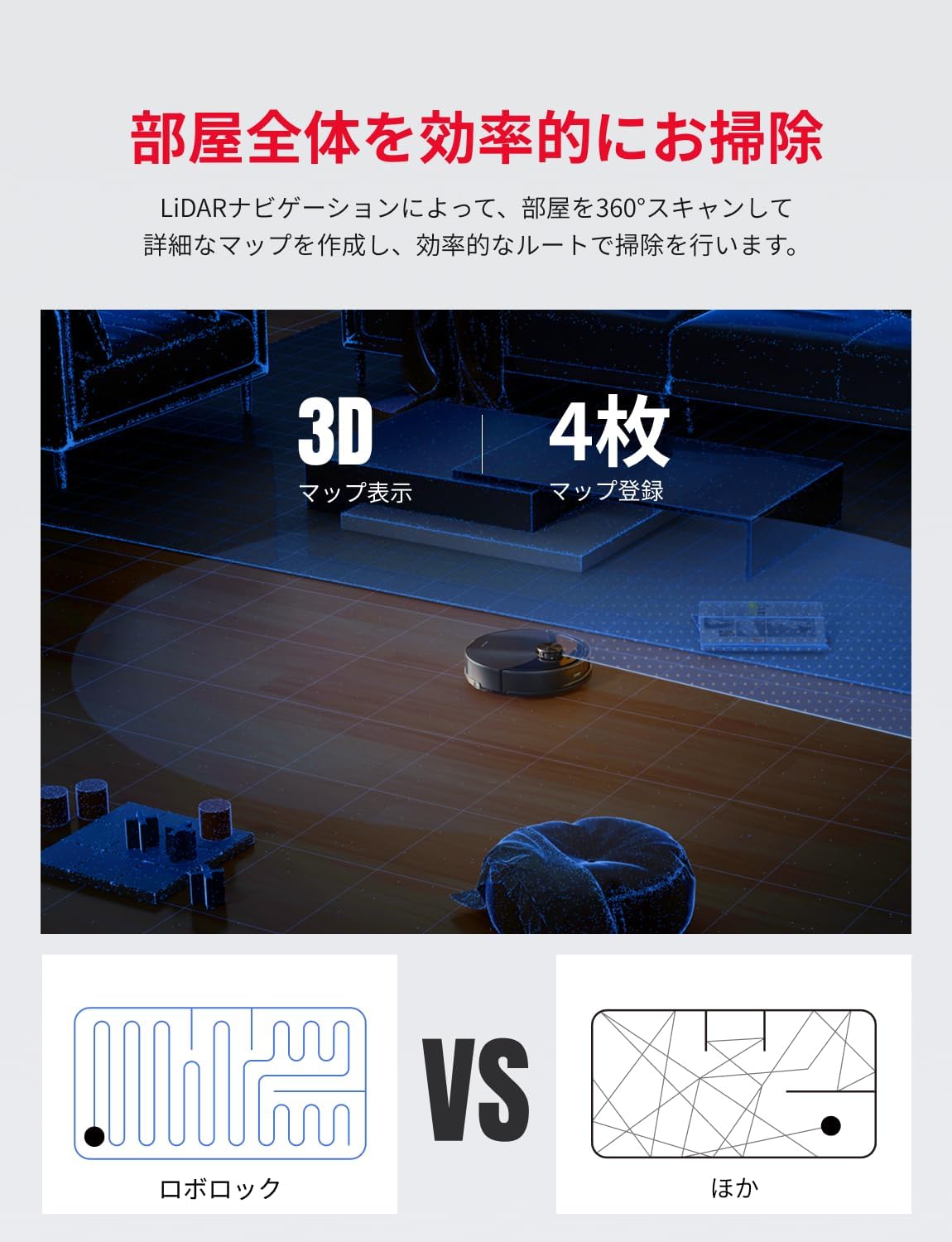 roborock ロボット掃除機 Q10V+のレンタル