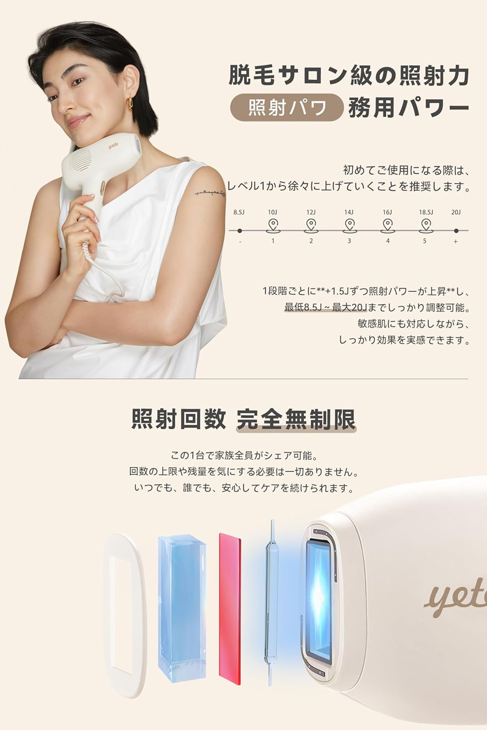 Yete IPL光脱毛器のレンタル