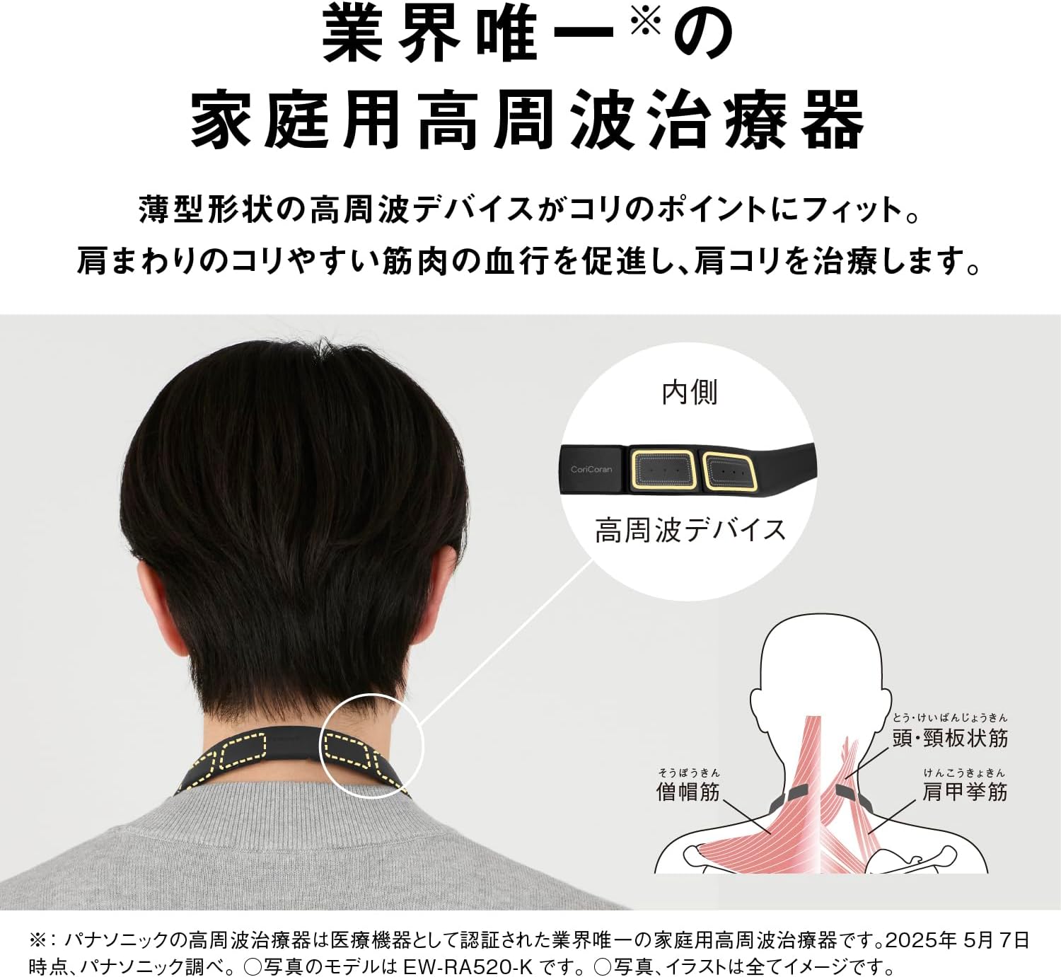 パナソニック 高周波治療器 コリコランループ EW-RA520のレンタル