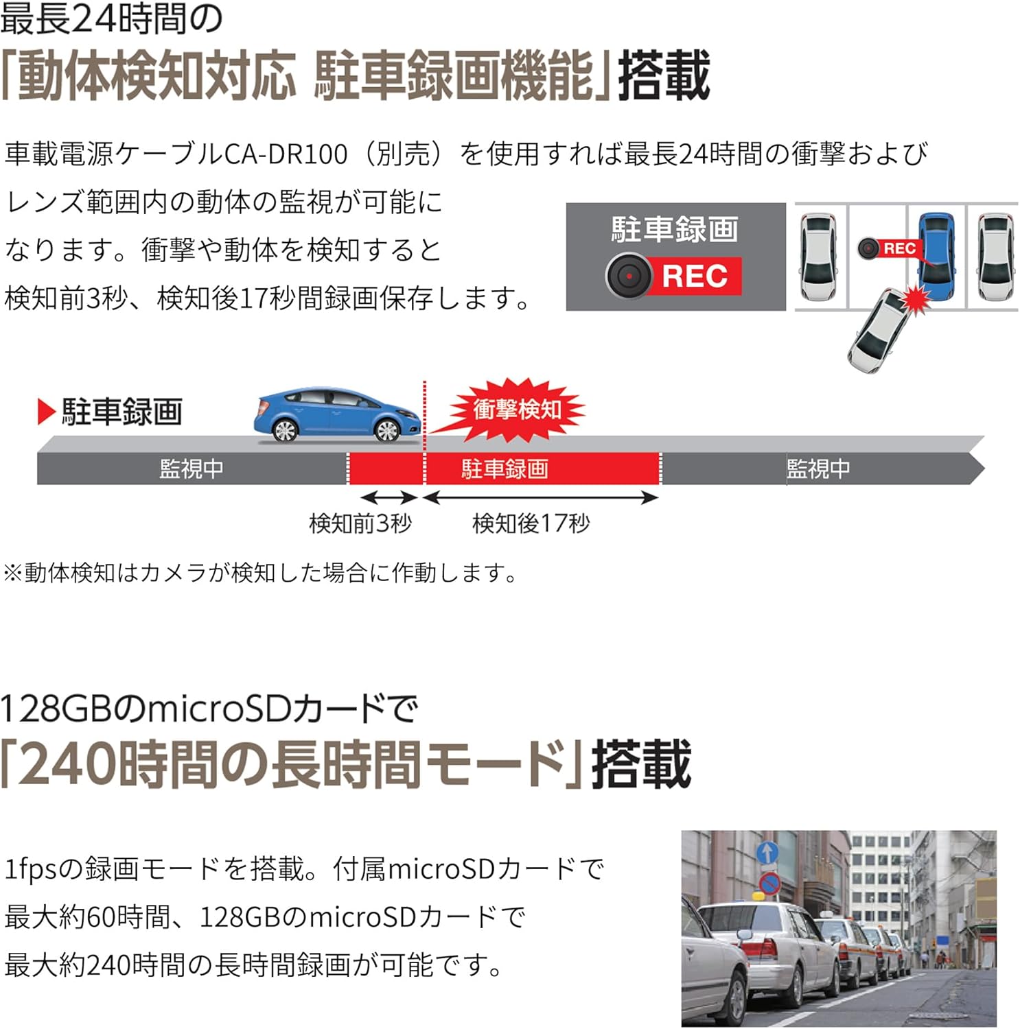 ケンウッド 前方撮影ドライブレコーダー DRV-R30Sのレンタル