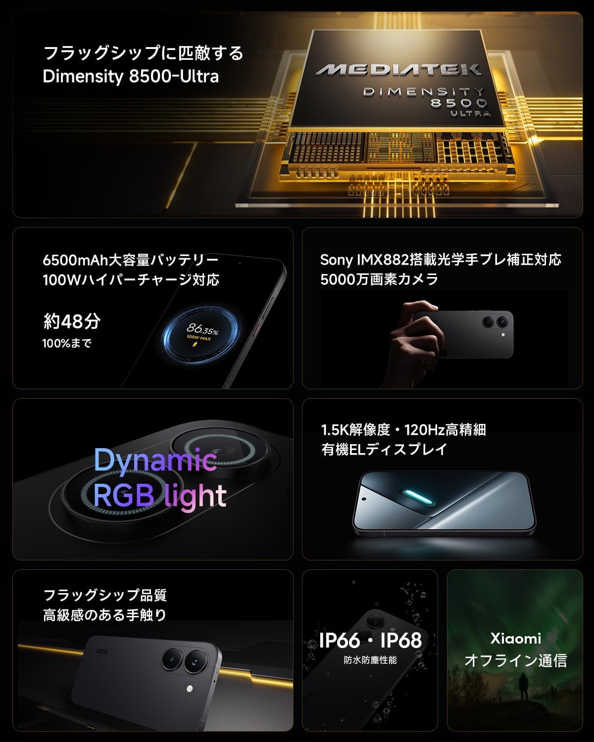 Xiaomi POCO X8 Pro 8GB+256GBのレンタル