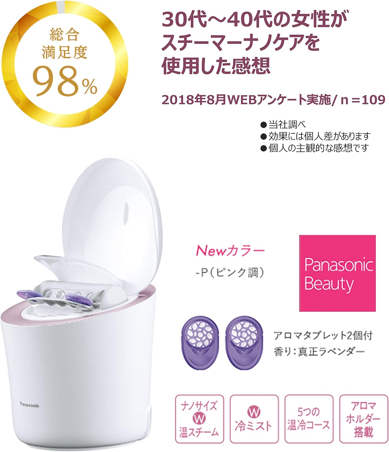 パナソニック フェイススチーマー EH-SA9A-Pのレンタル