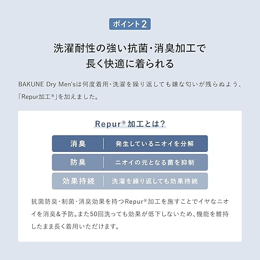BAKUNE Dry Men's リカバリーウェア 上下セット（半袖・ショートパンツ）のレンタル