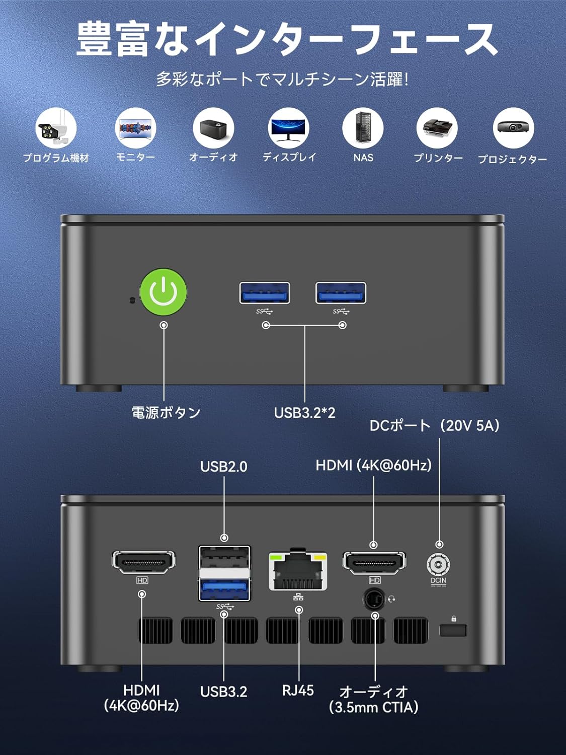 GMKtec G3S ミニPC 4C4T 3.4GHzのレンタル