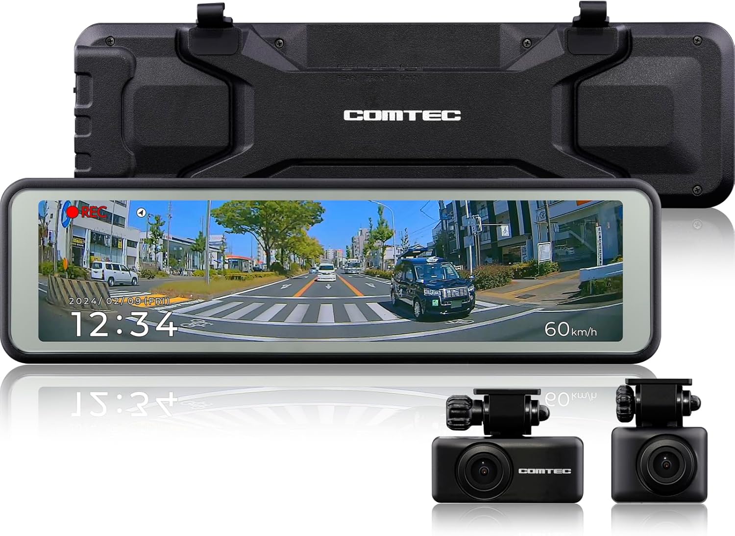 コムテック ミラー型ドライブレコーダー ZDR048のレンタル