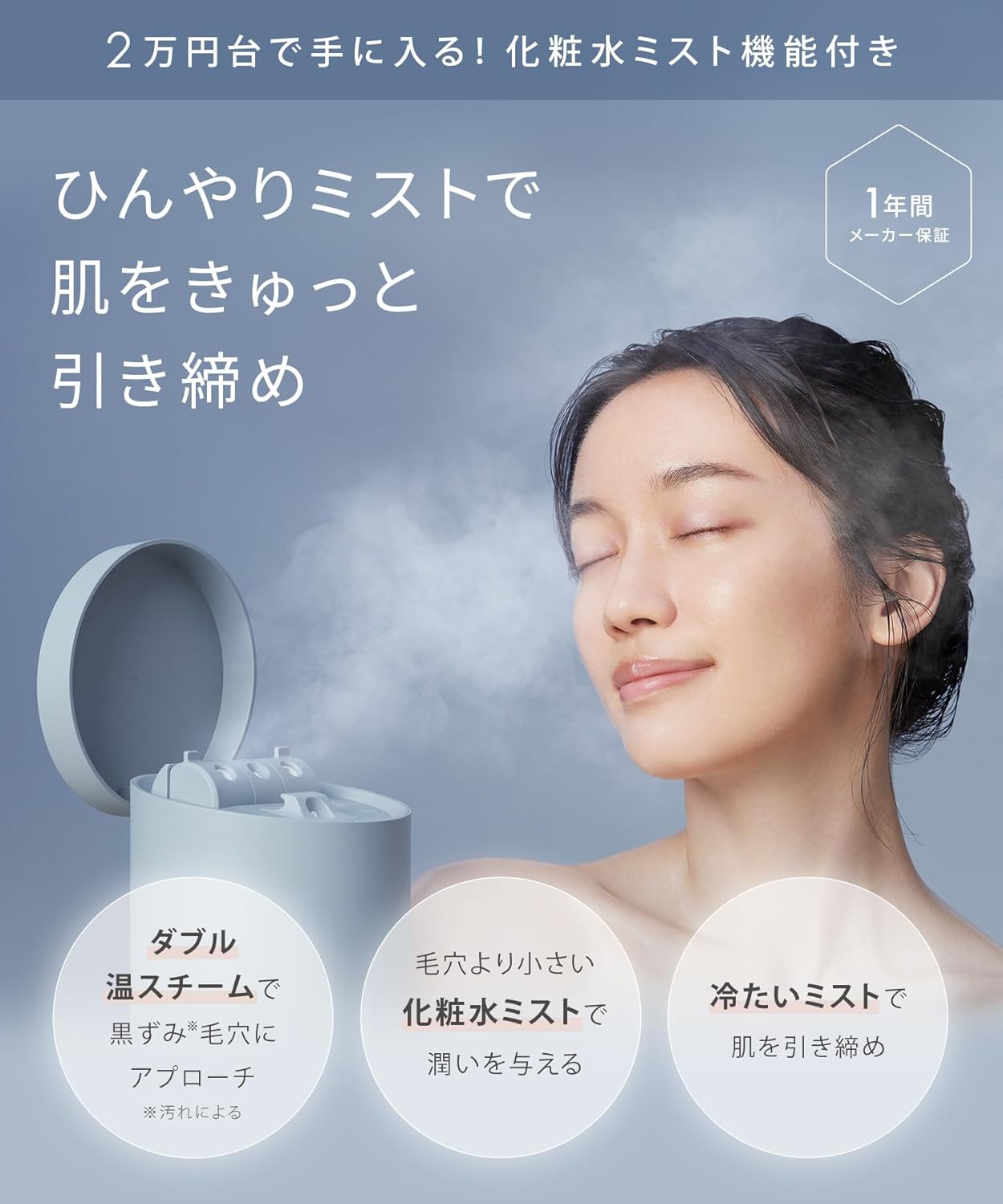 SALONIA フェイススチーマー SAL22207SLのレンタル