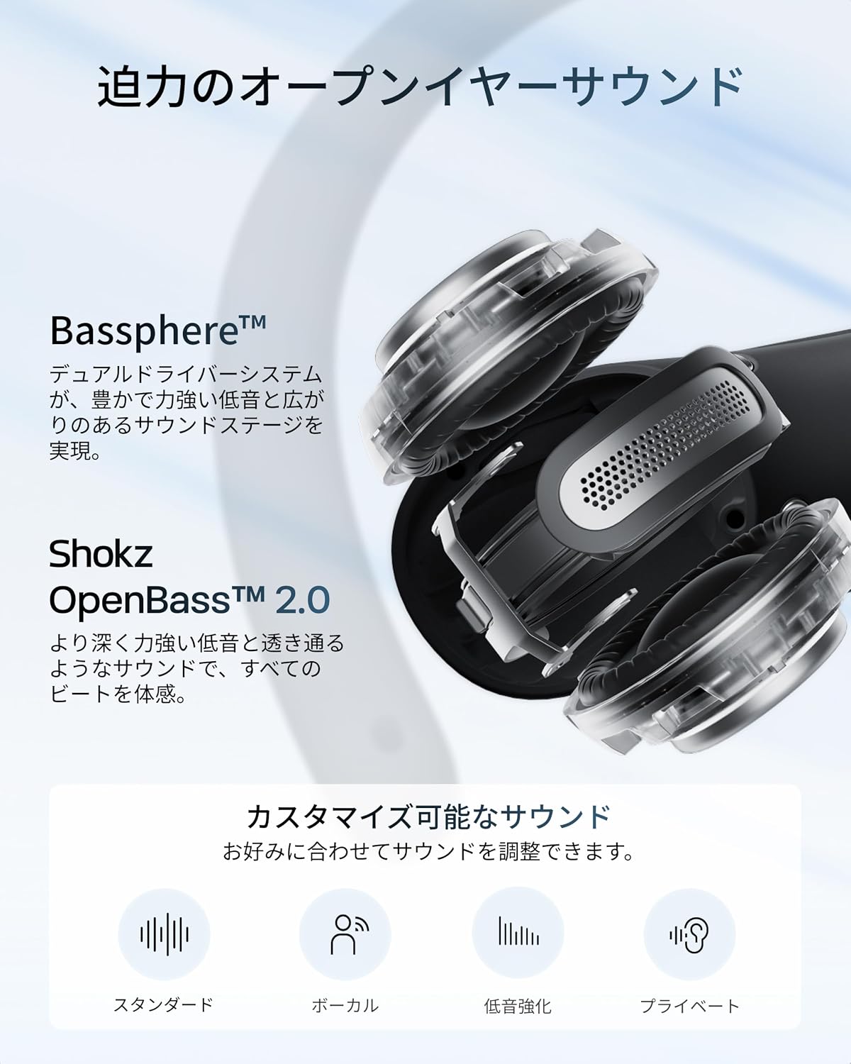Shokz OpenFit Air 2 オープンイヤーイヤホンのレンタル
