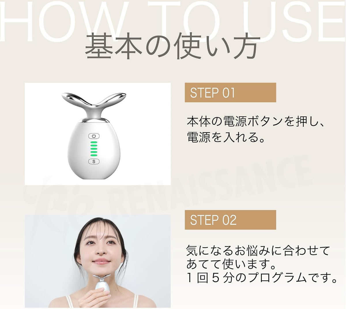 ルネサンス RE 美顔器 petitのレンタル