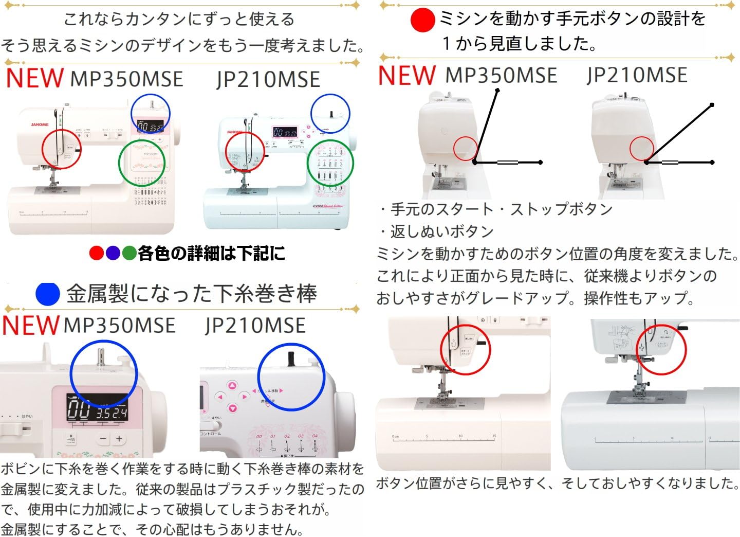JANOME コンピュータミシン MP350MSEのレンタル