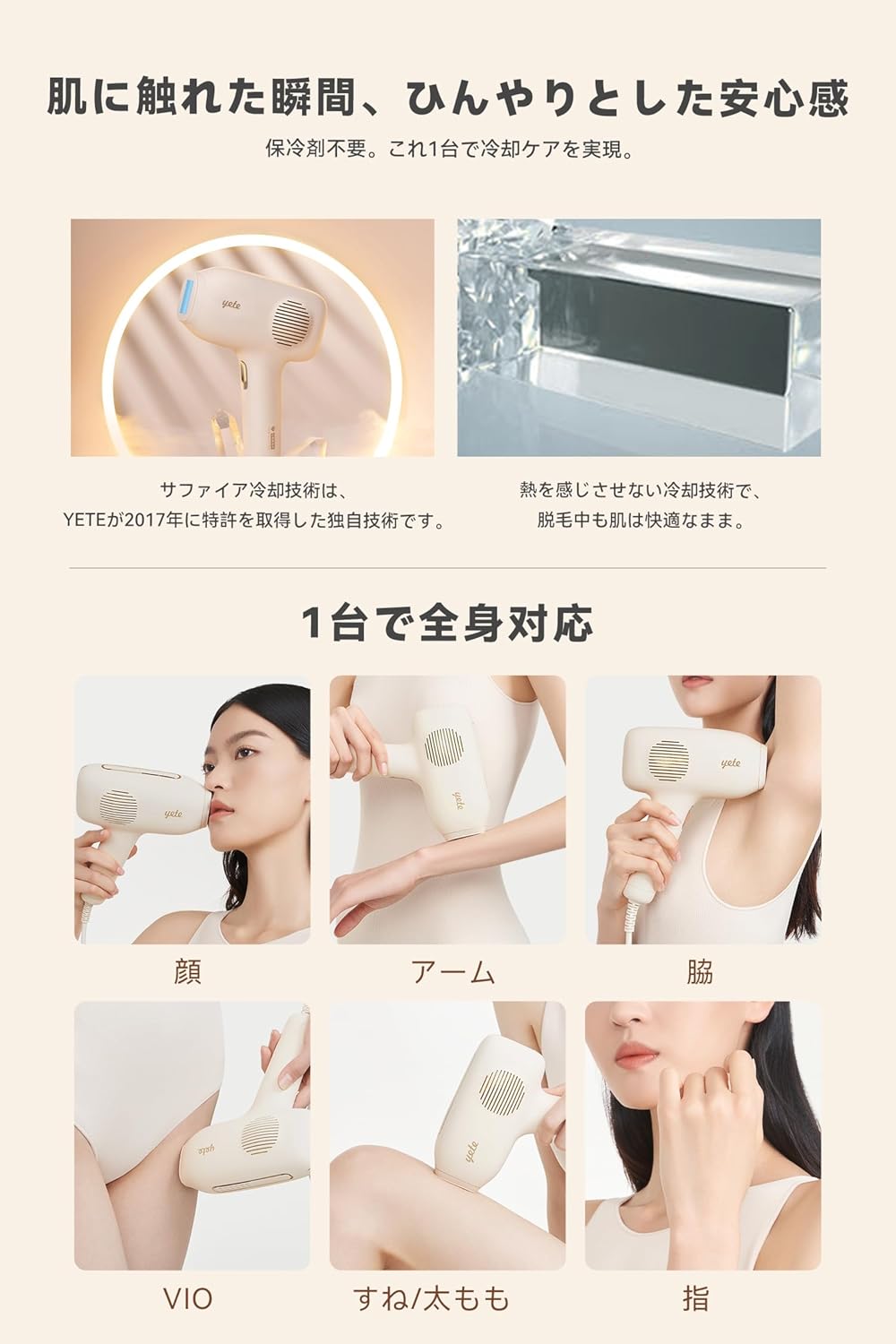 Yete IPL光脱毛器のレンタル