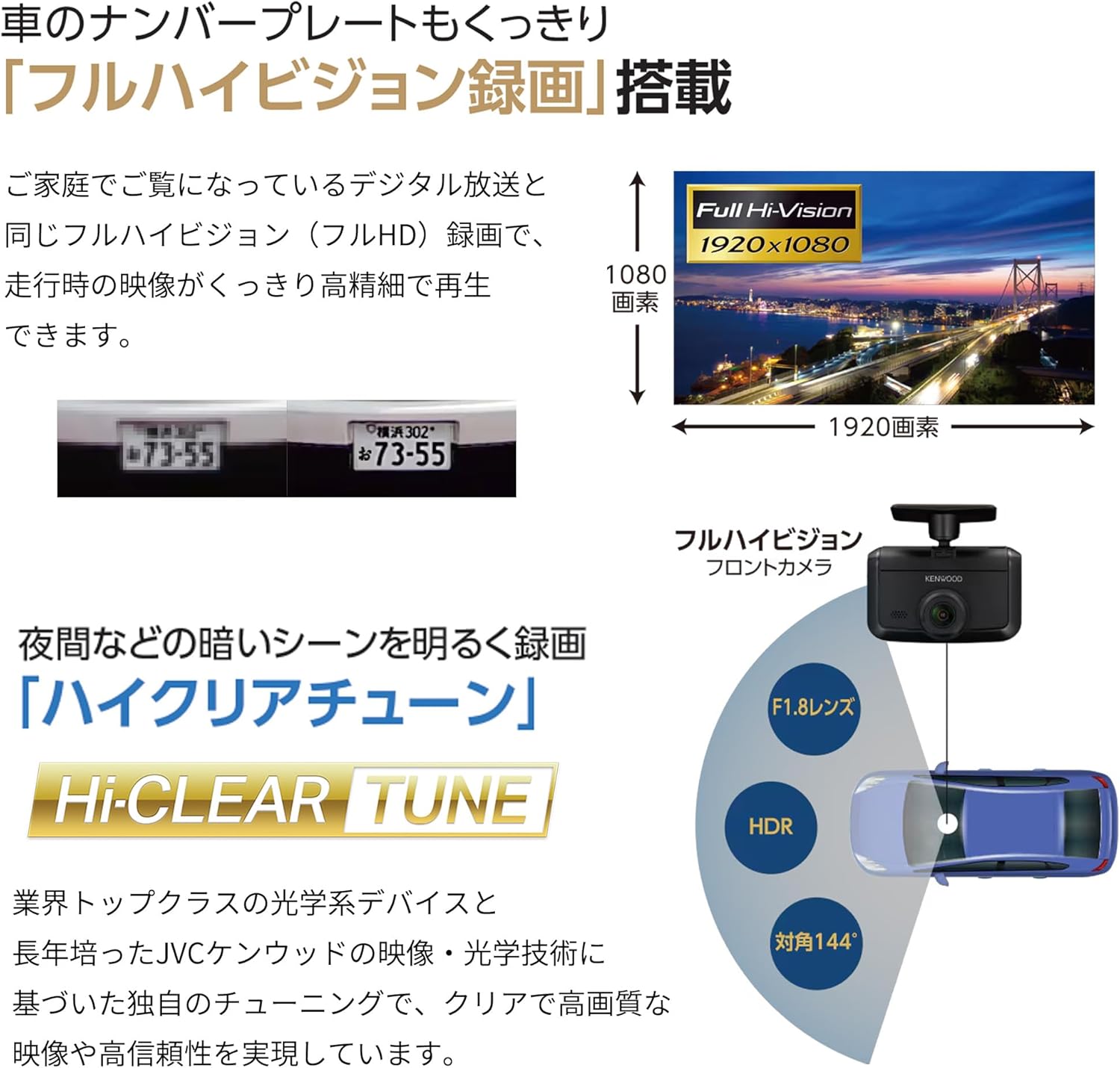 ケンウッド 前方撮影ドライブレコーダー DRV-R30Sのレンタル