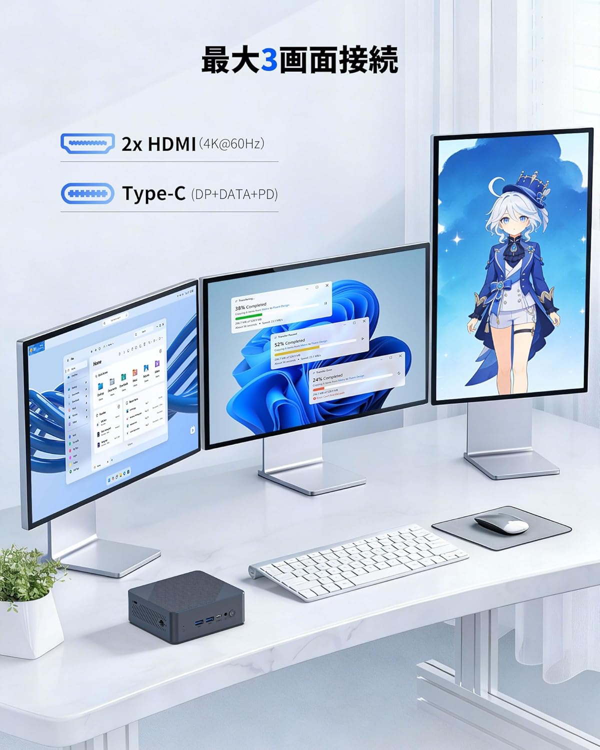 Getorli GT100 ミニPC AMD Ryzen 5 3550H搭載のレンタル