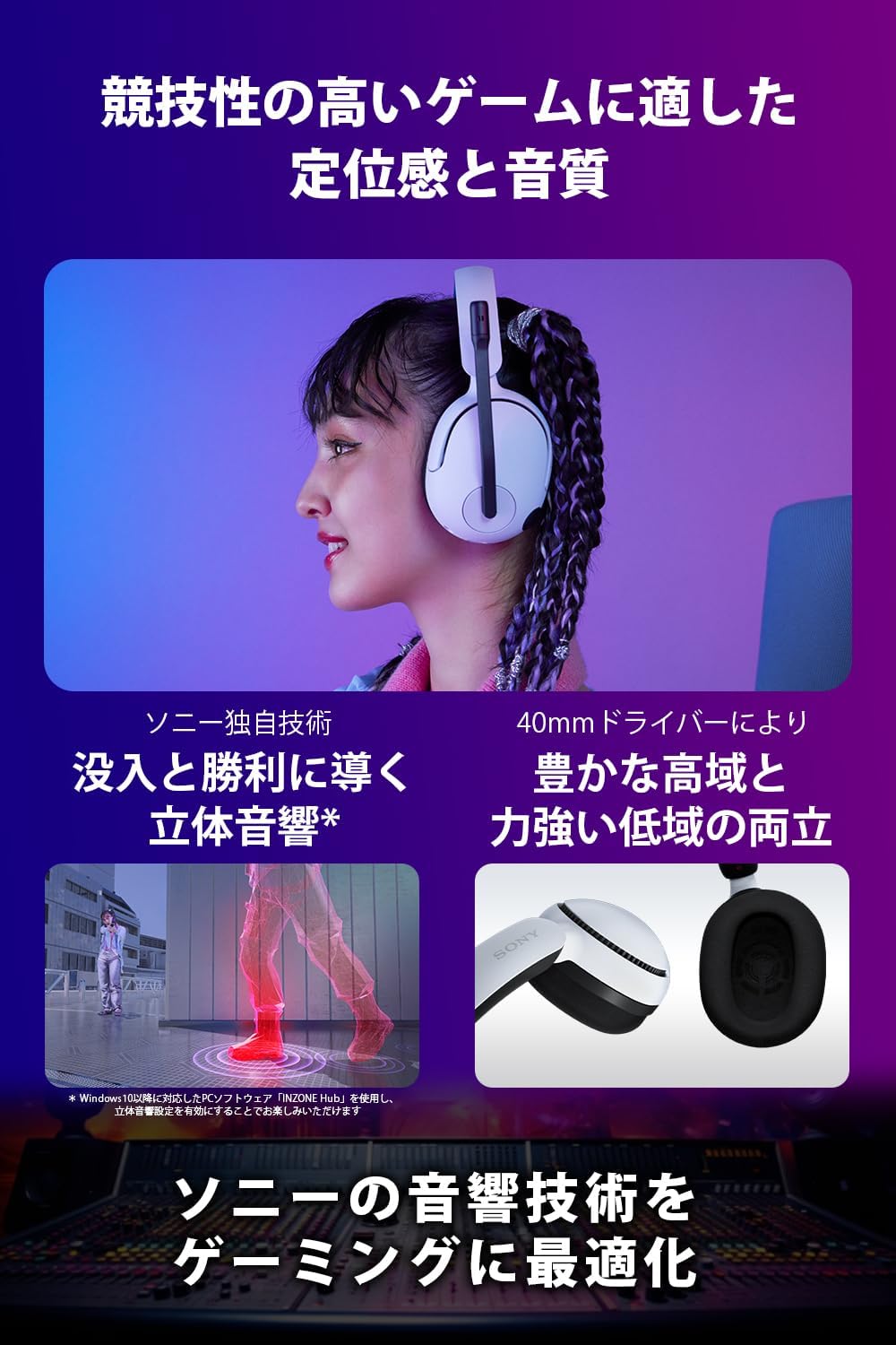 SONY ゲーミングヘッドセットINZONE H5: WH-G500のレンタル