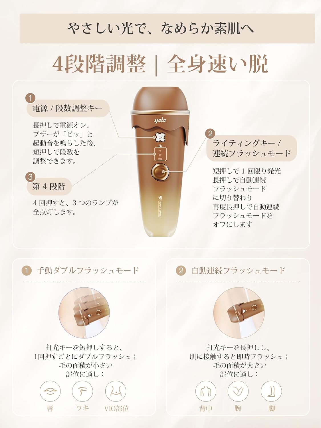 Yete アイスクリーム脱毛器のレンタル