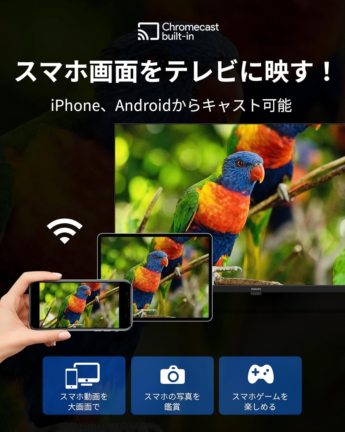 Philips 43Vテレビ 43PUH7700のレンタル