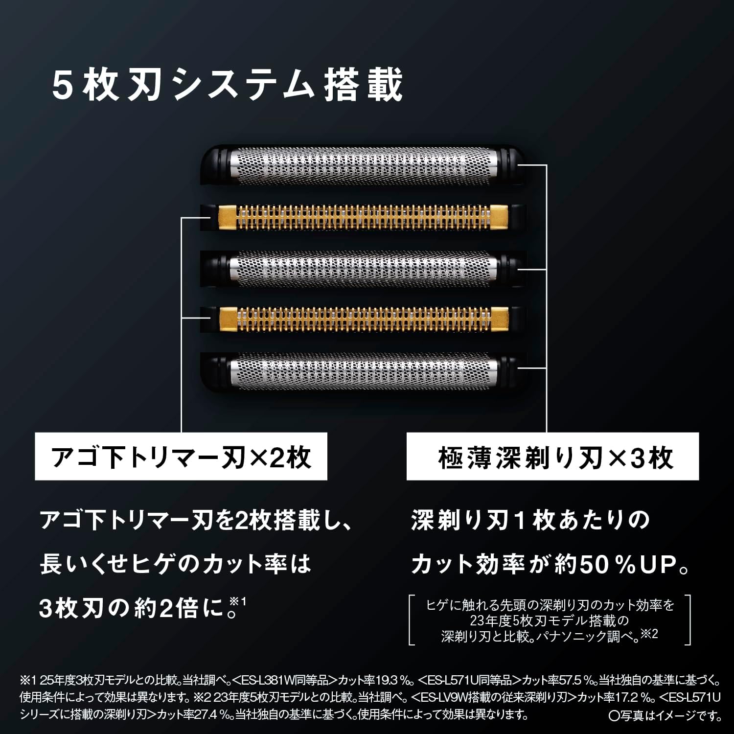 パナソニック メンズ シェーバー ラムダッシュ PRO 5枚刃 ES-L551Uのレンタル