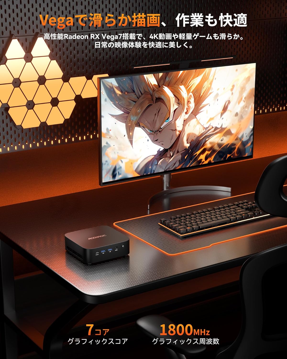 ACEMAGIC ミニPC AMD Ryzen 5 7430Uのレンタル