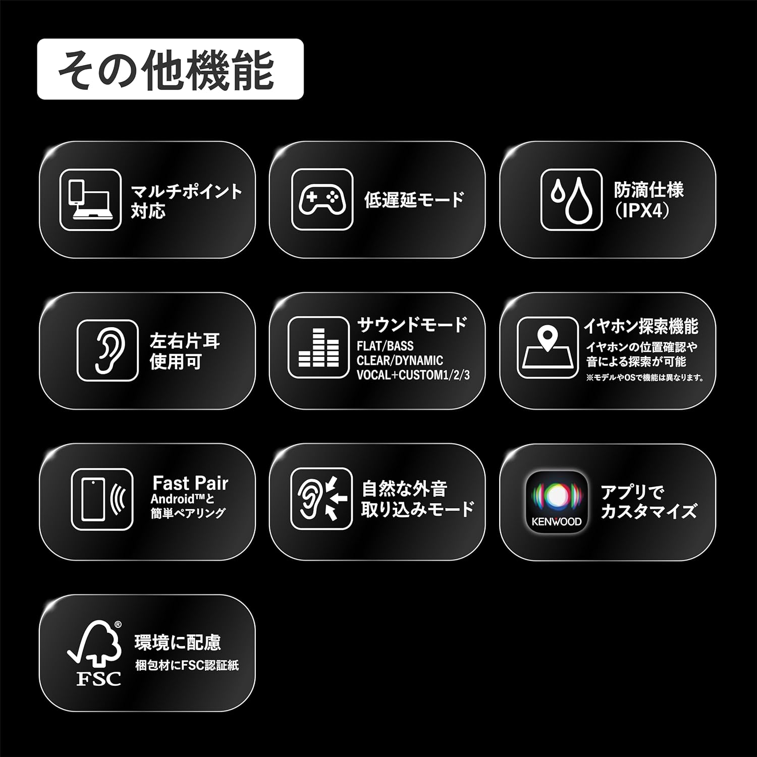 JVCケンウッド GLASS Core ワイヤレスイヤホンのレンタル