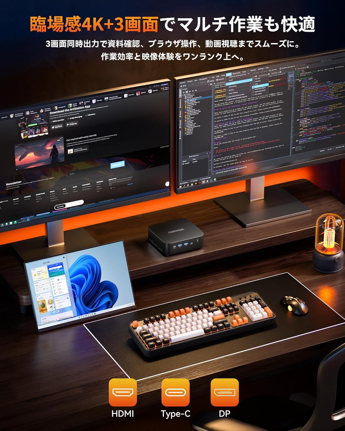ACEMAGIC ミニPC K1 AMD Ryzen 5 7430Uのレンタル