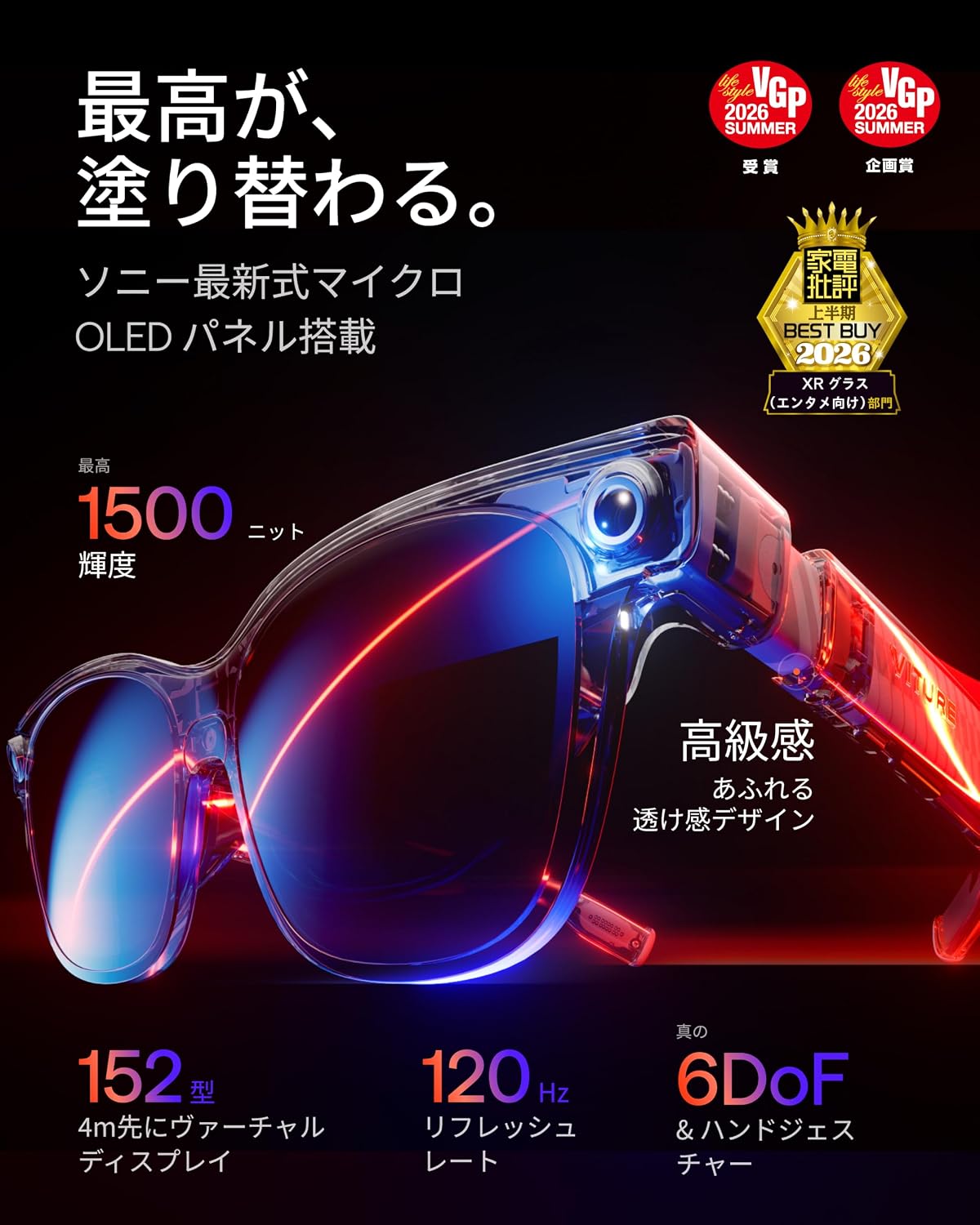 VITURE Luma Ultra ARグラスのレンタル
