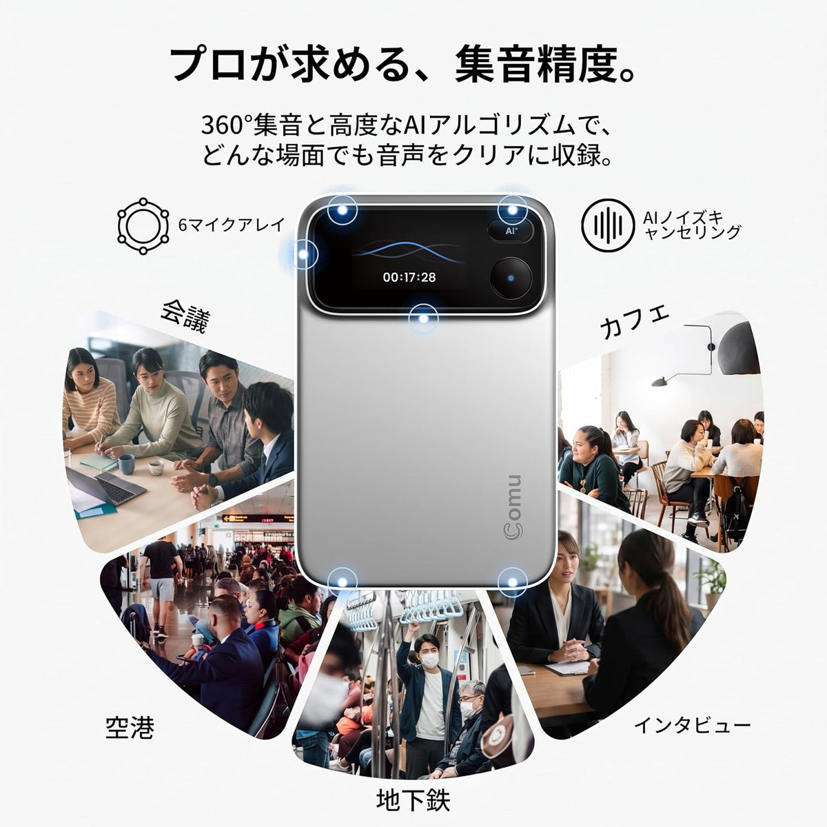 Comu Action Pro AI ボイスレコーダーのレンタル