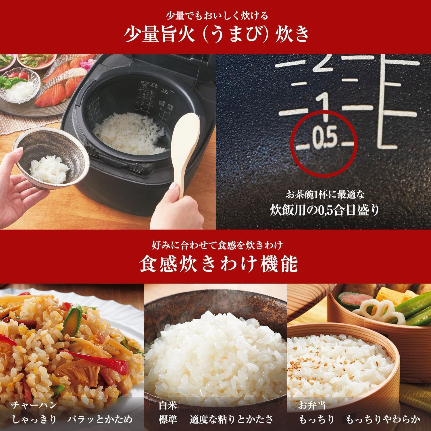 タイガー 5合炊飯器 JPL-H10NKのレンタル
