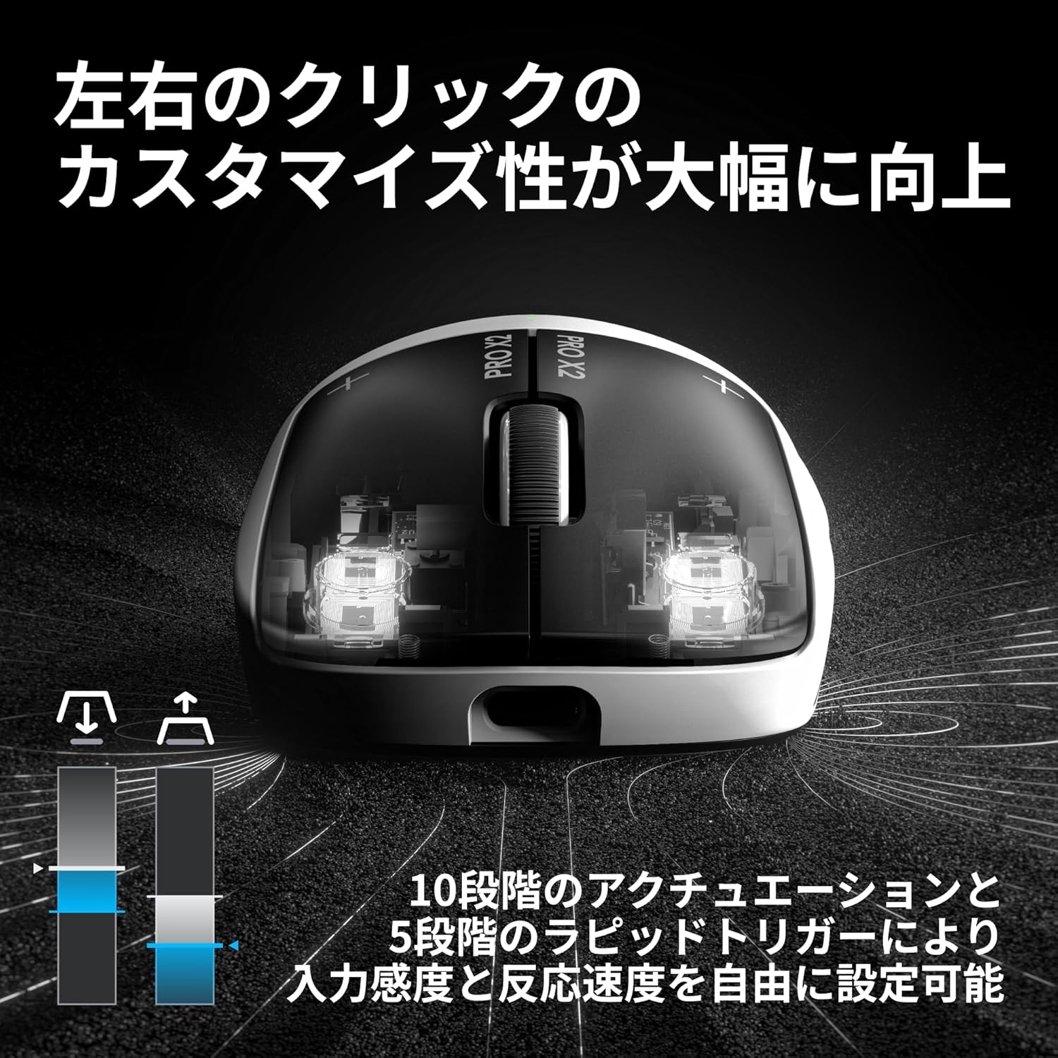 logicool G ゲーミングマウス ラピッドトリガー PRO X2 SUPERSTRIKE LIGHTSPEEDのレンタル