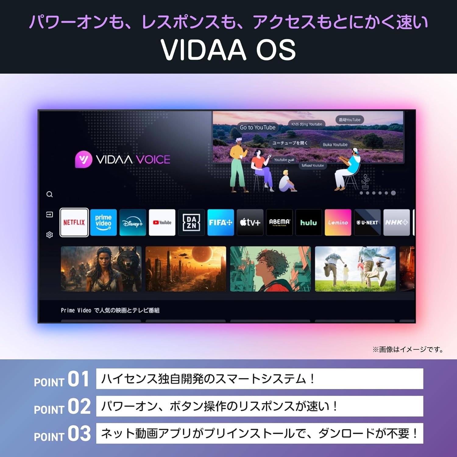 ハイセンス 43Vテレビ 43E50Rのレンタル